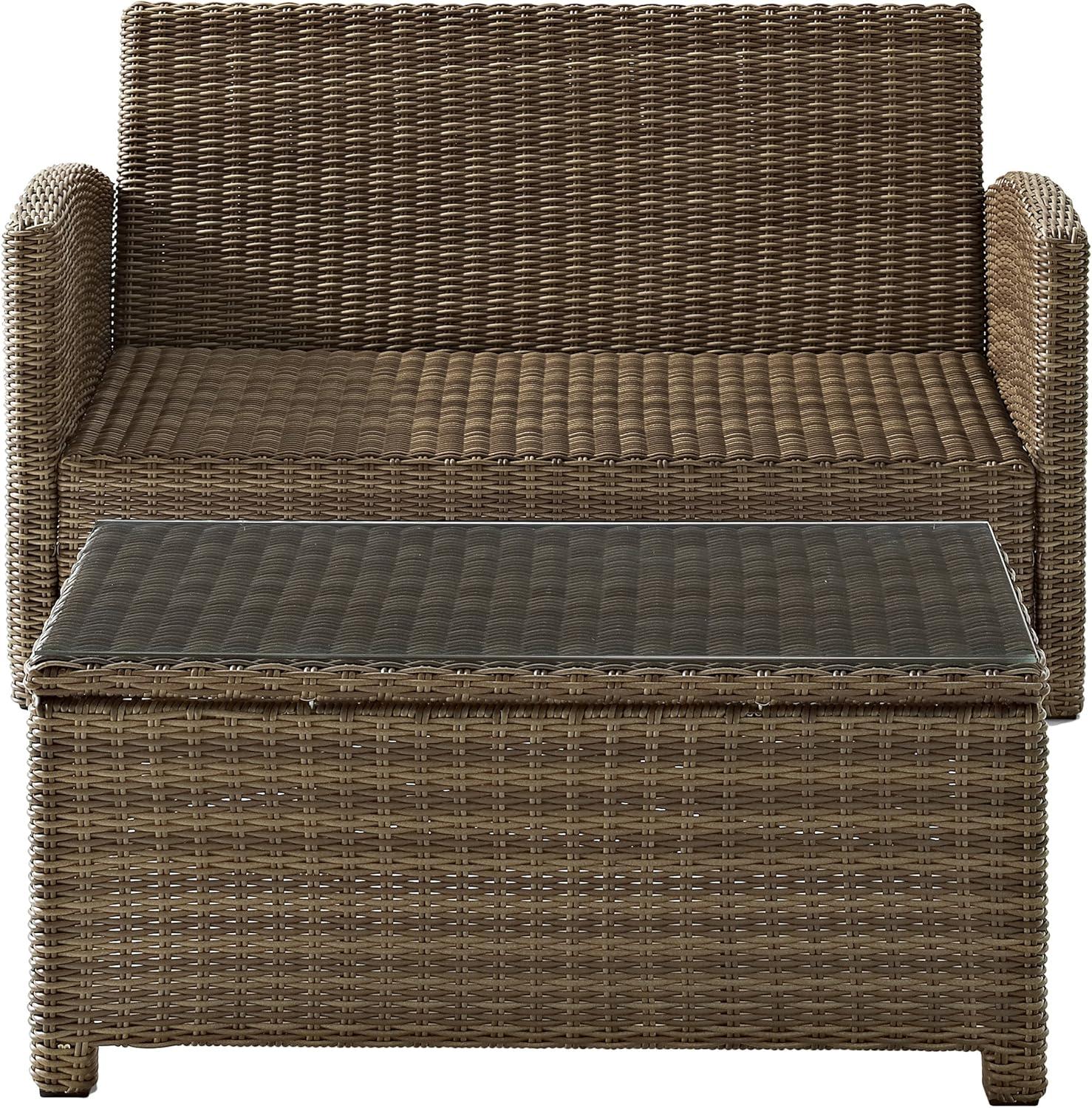 Bradenton Outdoor Wicker Sofa & Coffee Table Set - Crosley