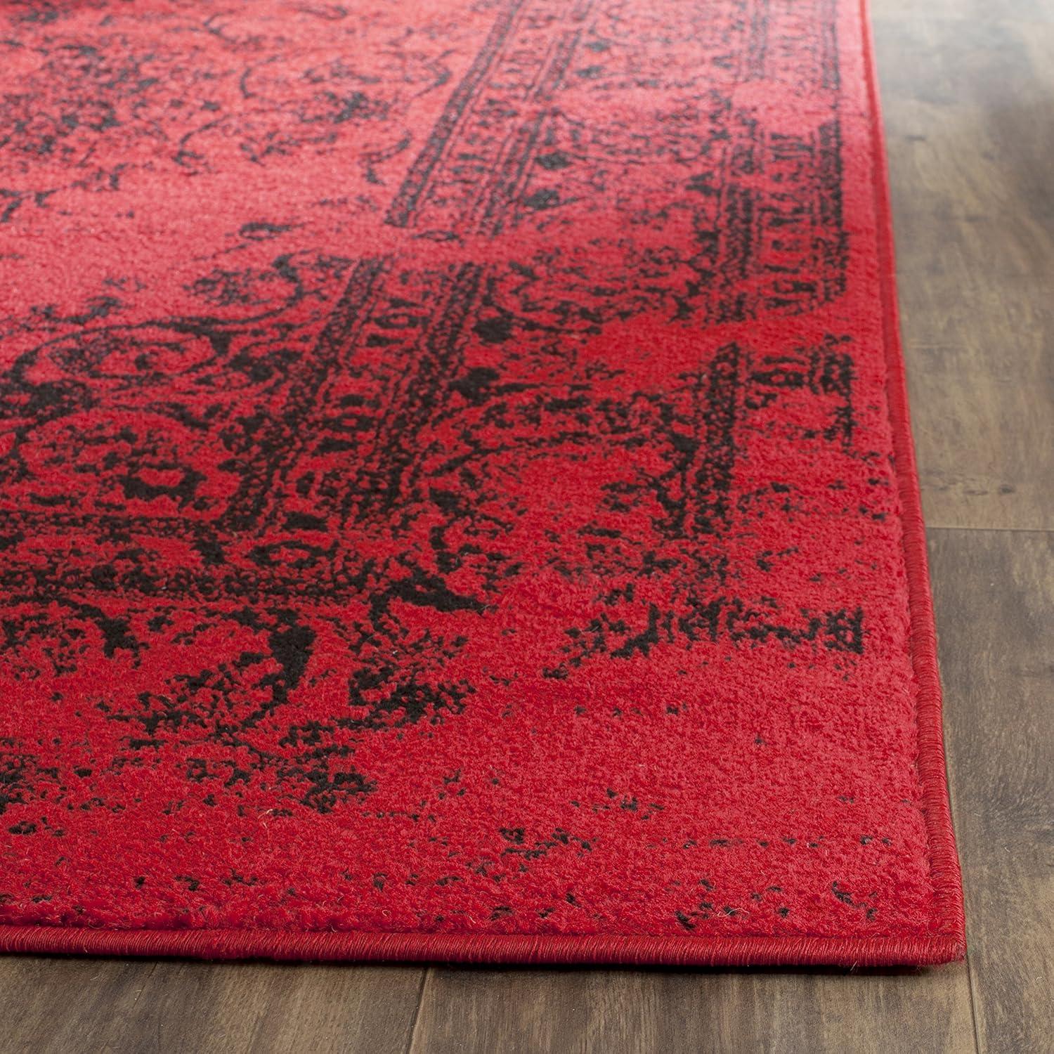 Adirondack ADR101 Power Loomed Accent Rug - Red/Black - 2'6"x4' - Safavieh.