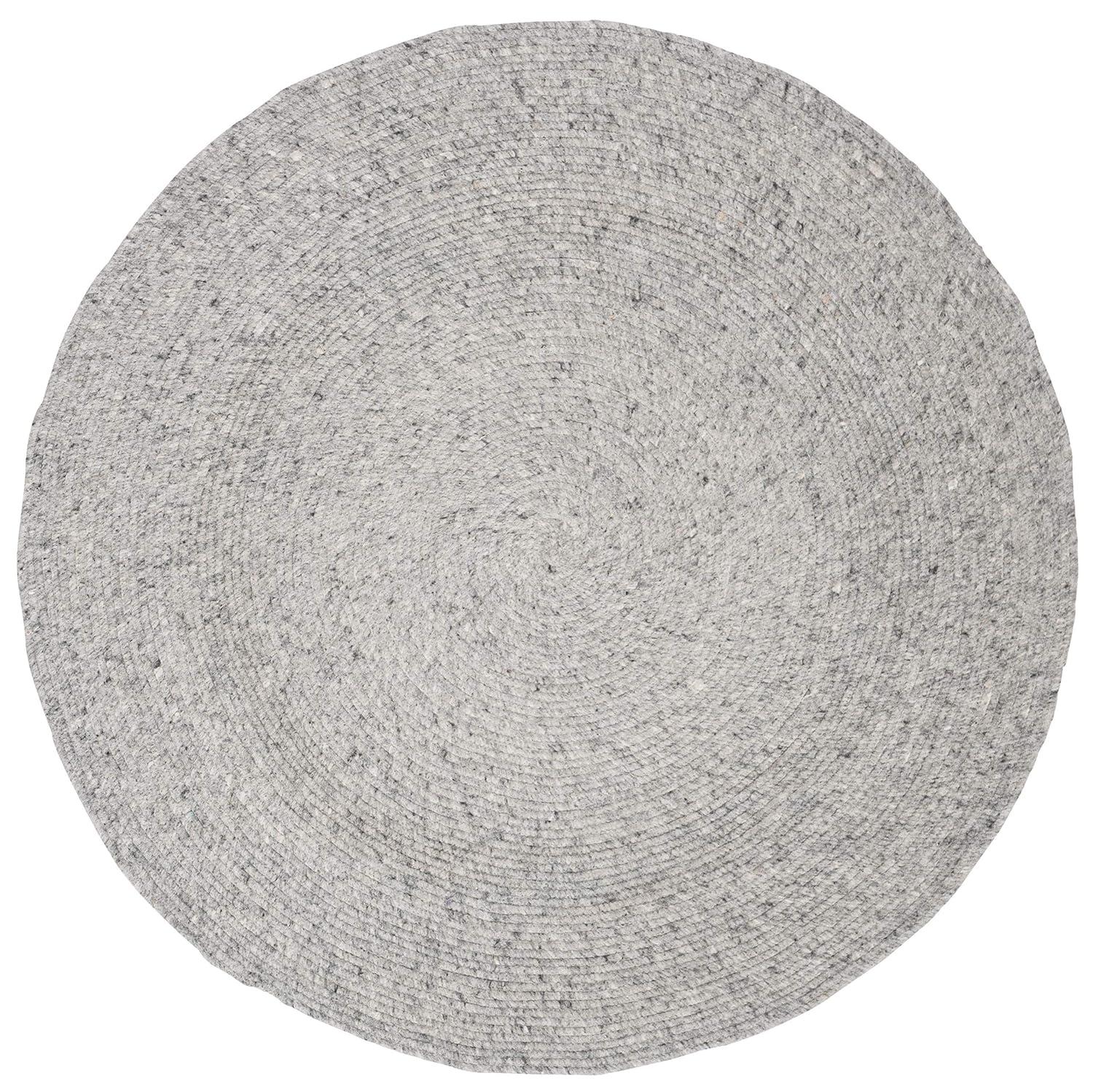 Braided BRD901 Hand Woven Indoor Area Rug - Grey - 4' Round - Safavieh