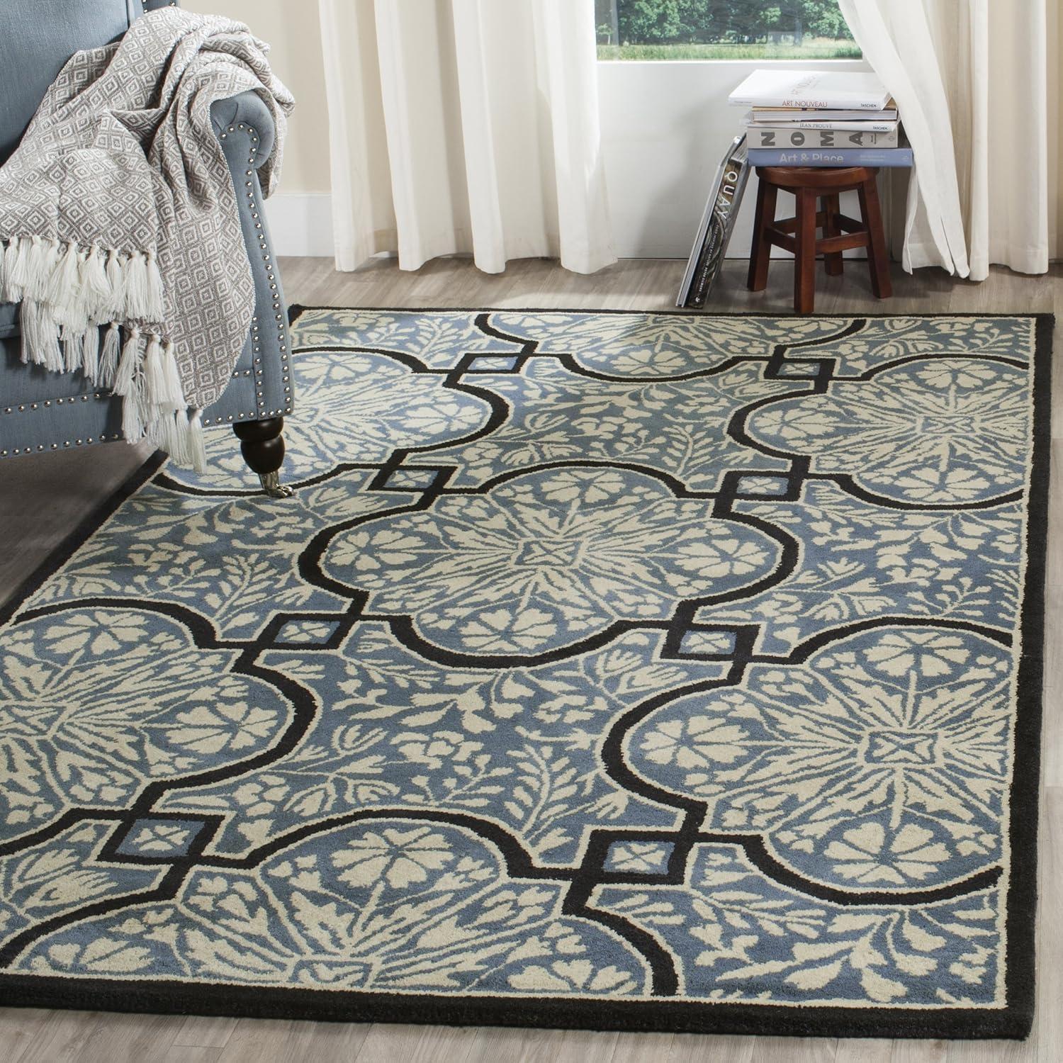 Handmade Tufted Red Wool 4' x 6' Area Rug