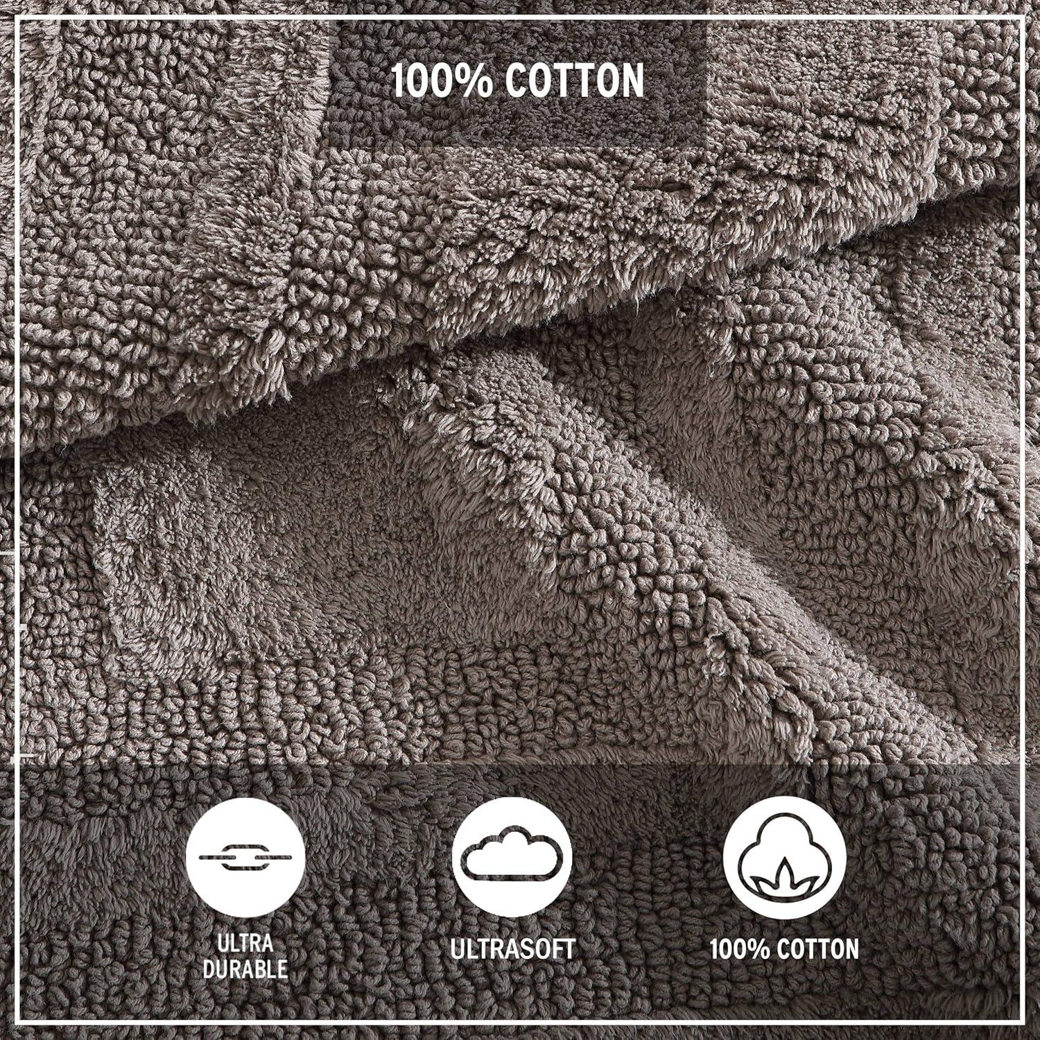 22"x60" Logan Bath Rug Brown - Eddie Bauer: Cotton Tufted, Machine Washable, Latex Backing, Lightweight