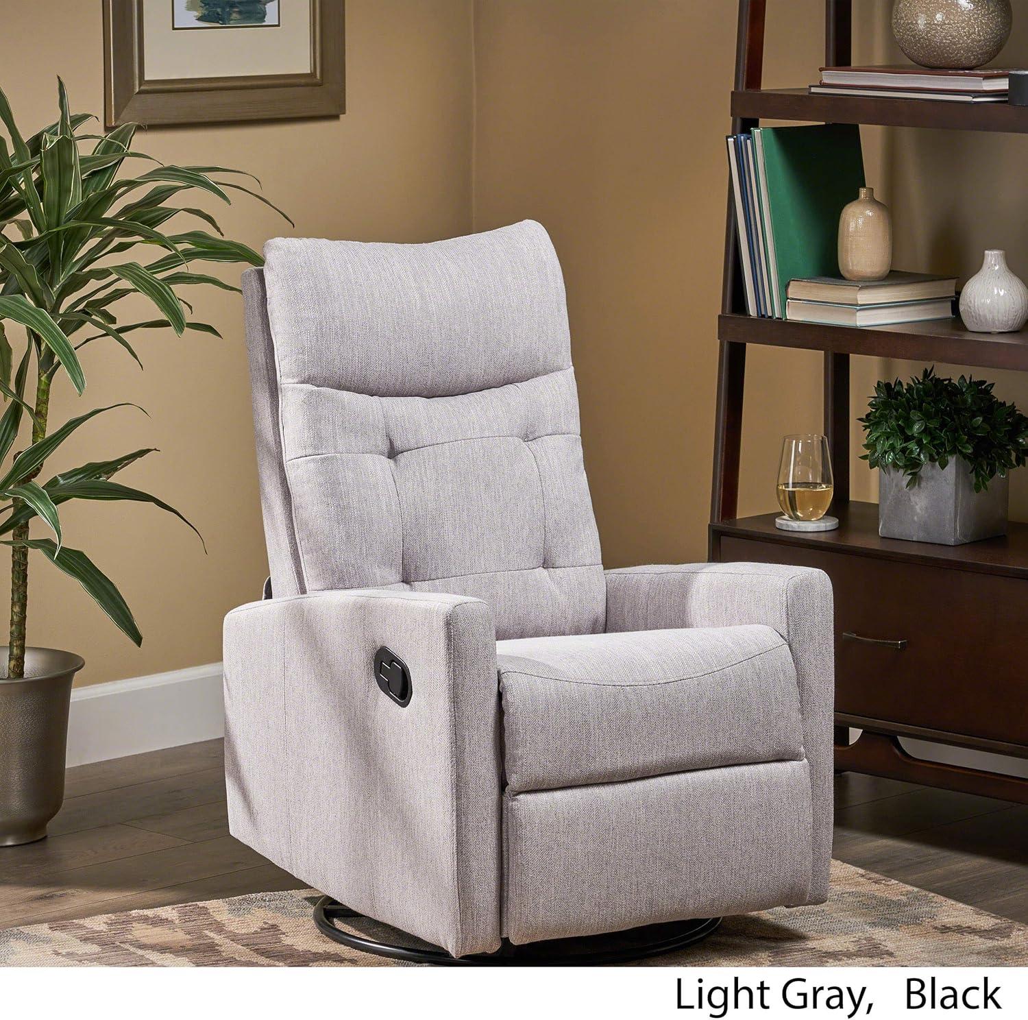 Woodglen Contemporary Glider Swivel Recliner Light Gray - Christopher Knight Home