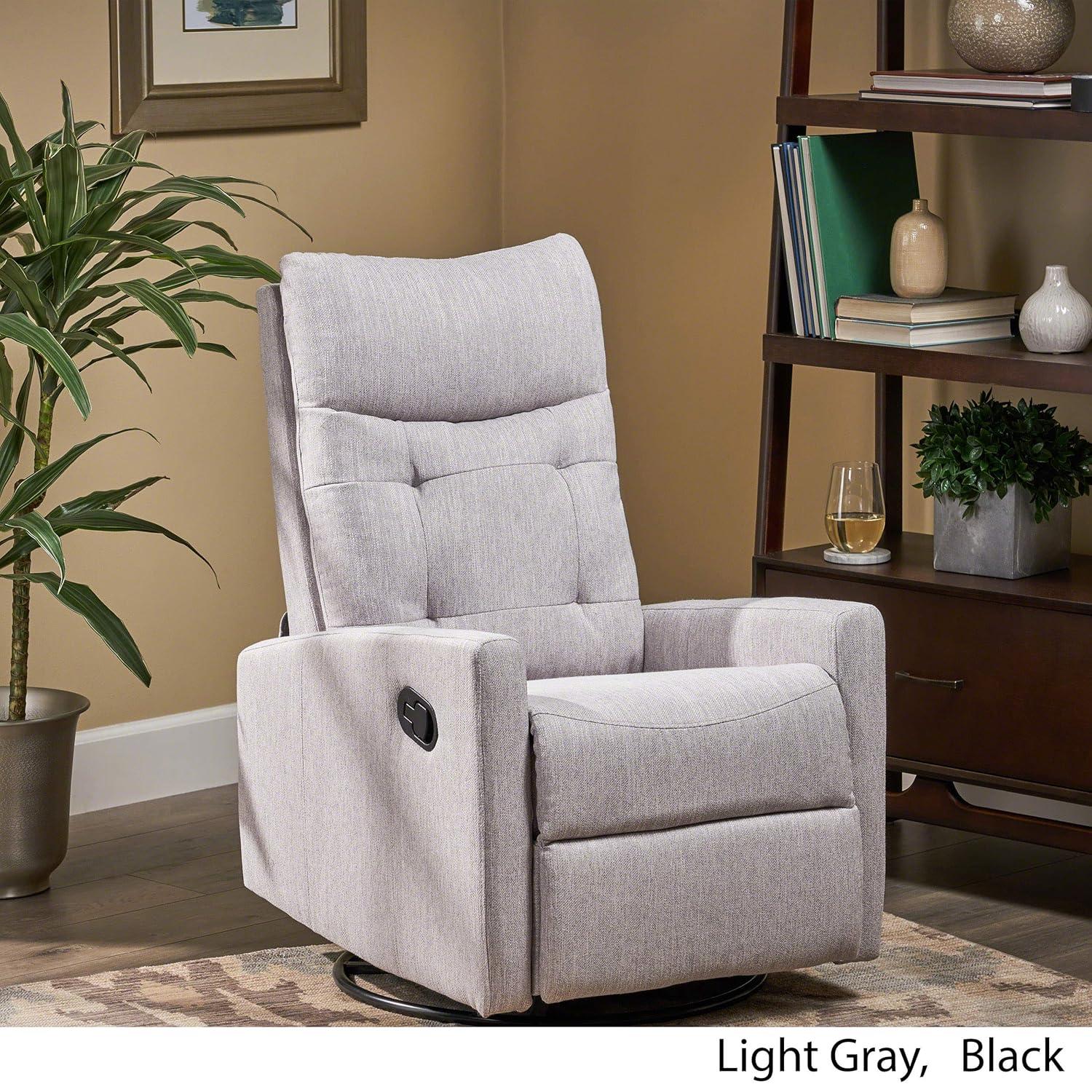 Woodglen Contemporary Glider Swivel Recliner Light Gray - Christopher Knight Home