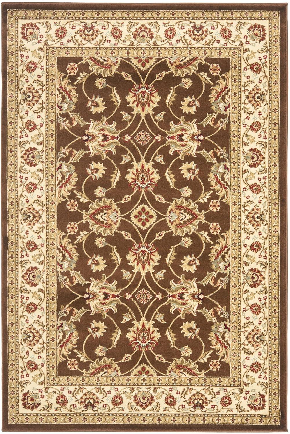 Lyndhurst LNH553 Power Loomed Accent Rug - Brown/Ivory - 3'3"x5'3" - Safavieh