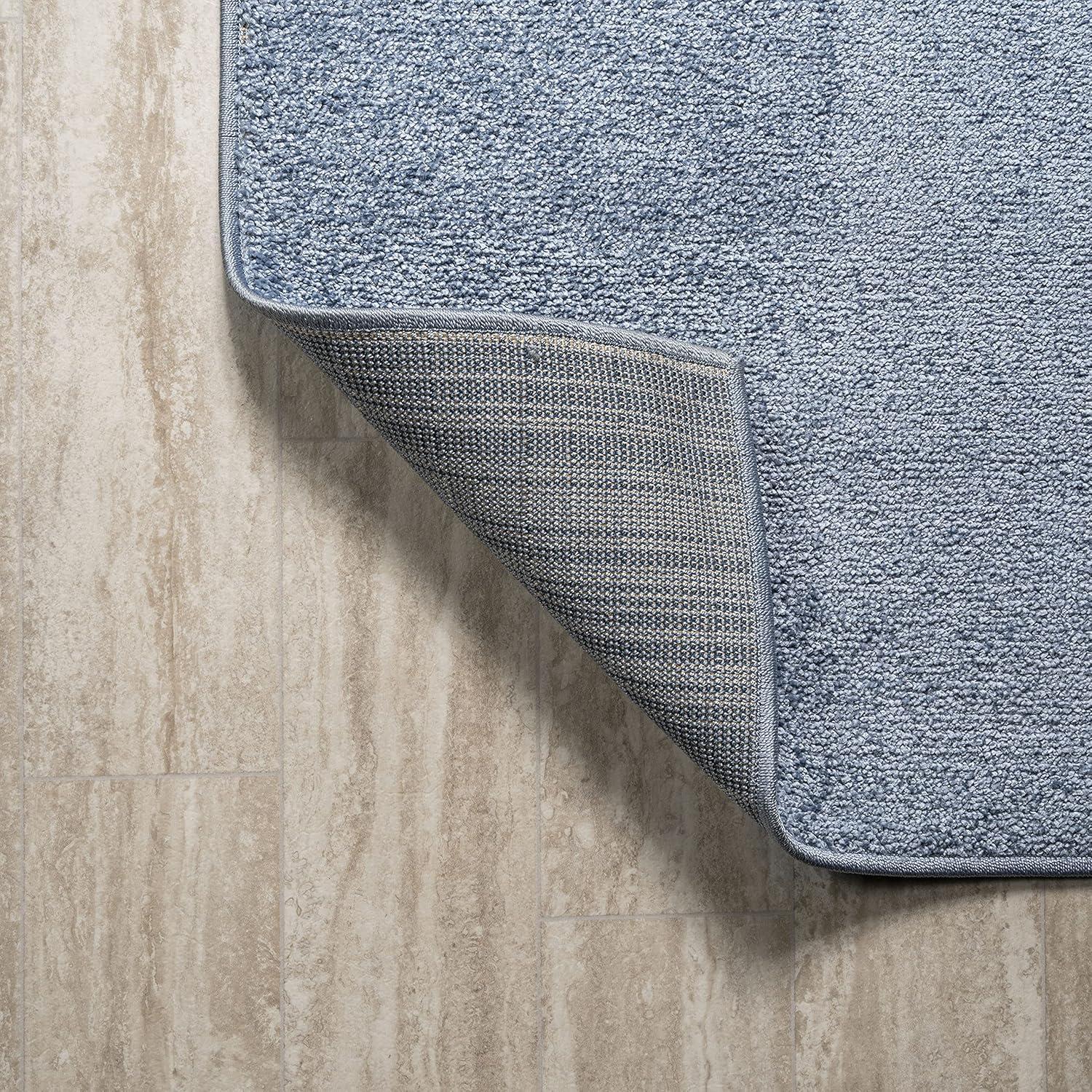 10' X 14' Rectangle Haze Solid Low-Pile Area Rug , Classic Blue - JONATHAN Y