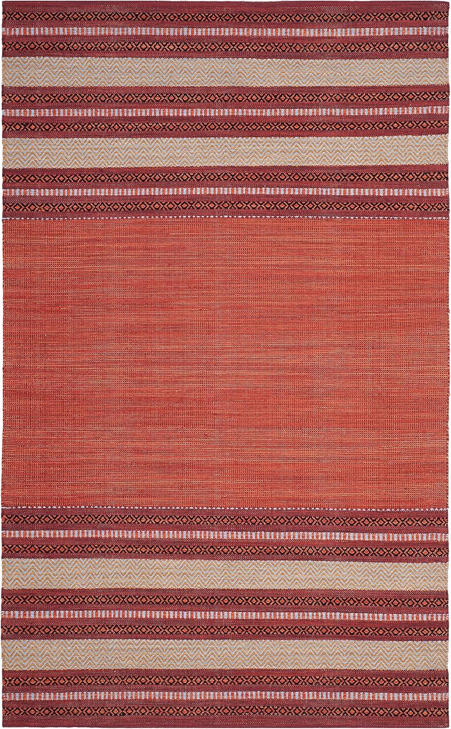 Montauk MTK214 Hand Woven Indoor Area Rug - Red/Ivory - 5'x8' - Safavieh