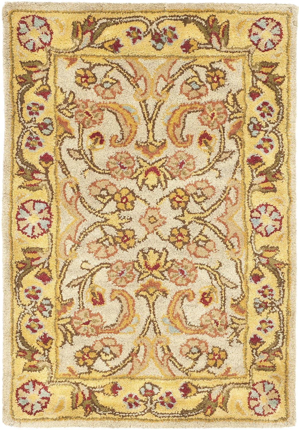 Classic CL324 Hand Tufted Accent Rug - Grey/Light Gold - 2'x3' - Safavieh.