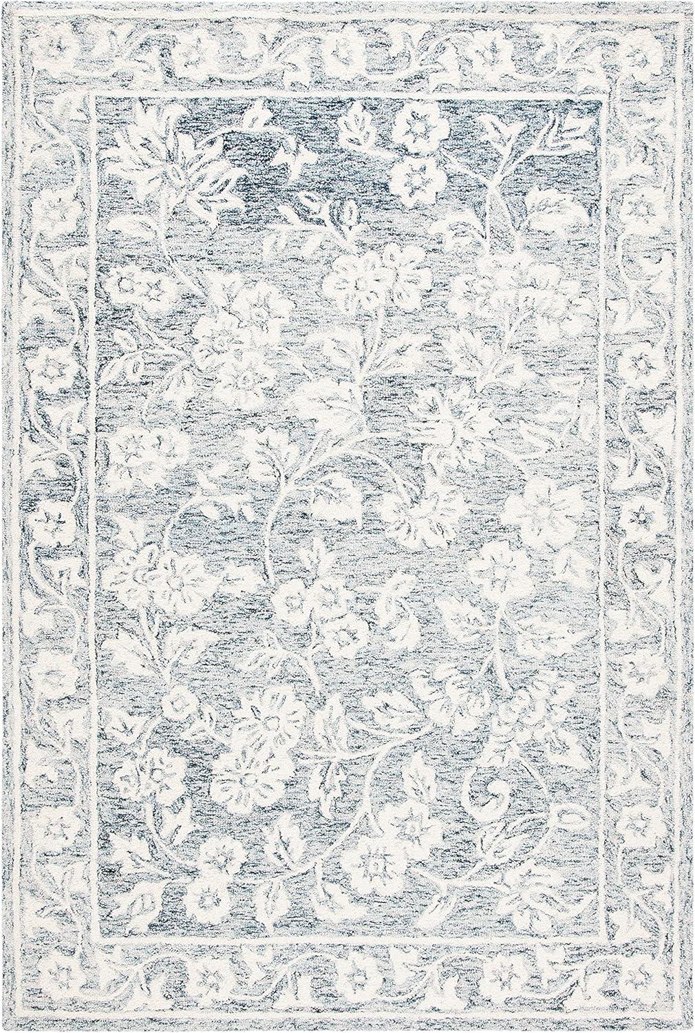 Capri 36" x 24" Blue Hand-Tufted Wool Area Rug