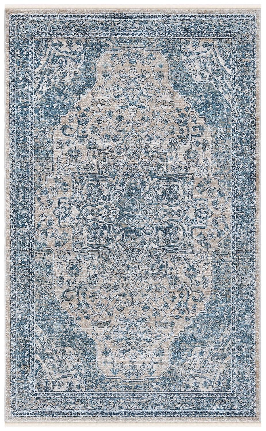 Victoria VIC910 Power Loomed Indoor Accent Rug - Blue/Grey - 2'2"x4' - Safavieh