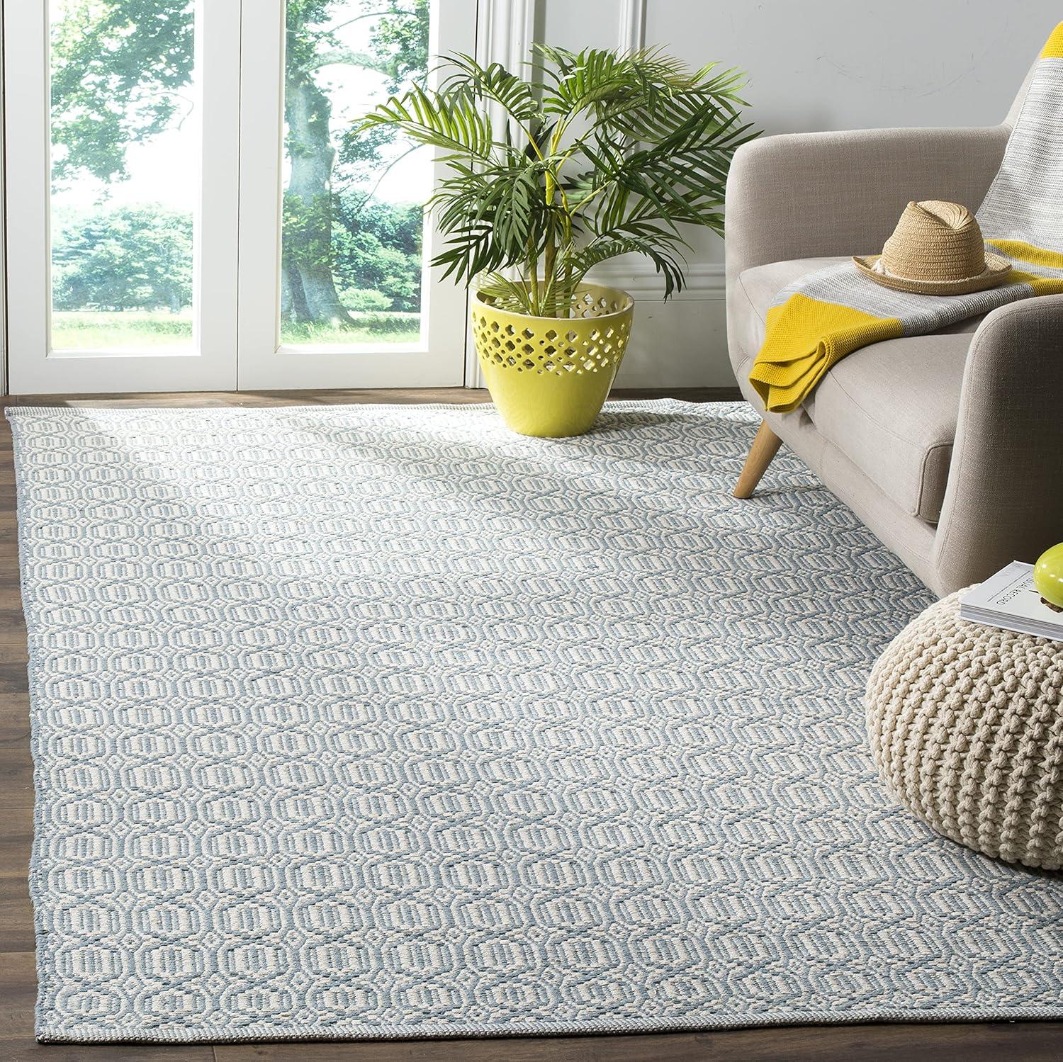 Montauk MTK333 Hand Woven Indoor Accent Rug - Ivory/Blue - 3'x5' - Safavieh.