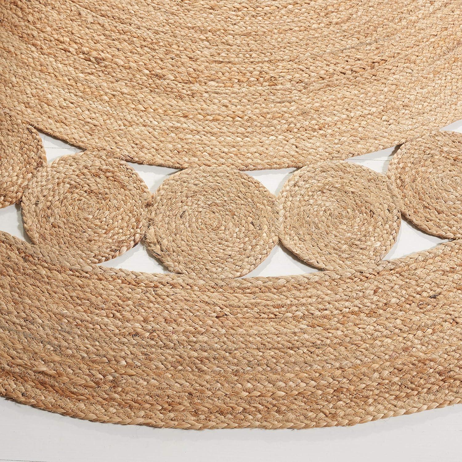 Natural Fiber NFB306 Hand Woven Area Rug - Natural - 7' round - Safavieh.