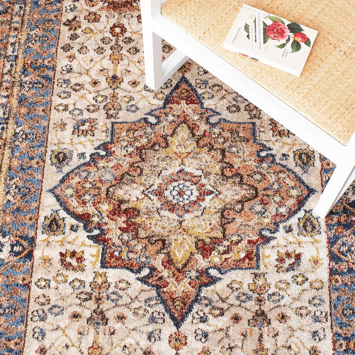 Bijar BIJ652 Power Loomed Area Rug - Brown/Rust - 3'x3' - Safavieh.