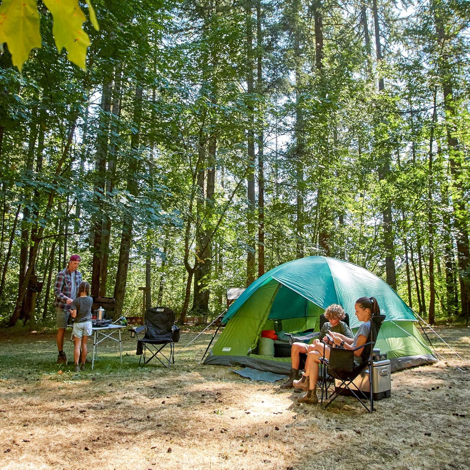 Coleman Sundome 4-Person Camping Family Tent - Green