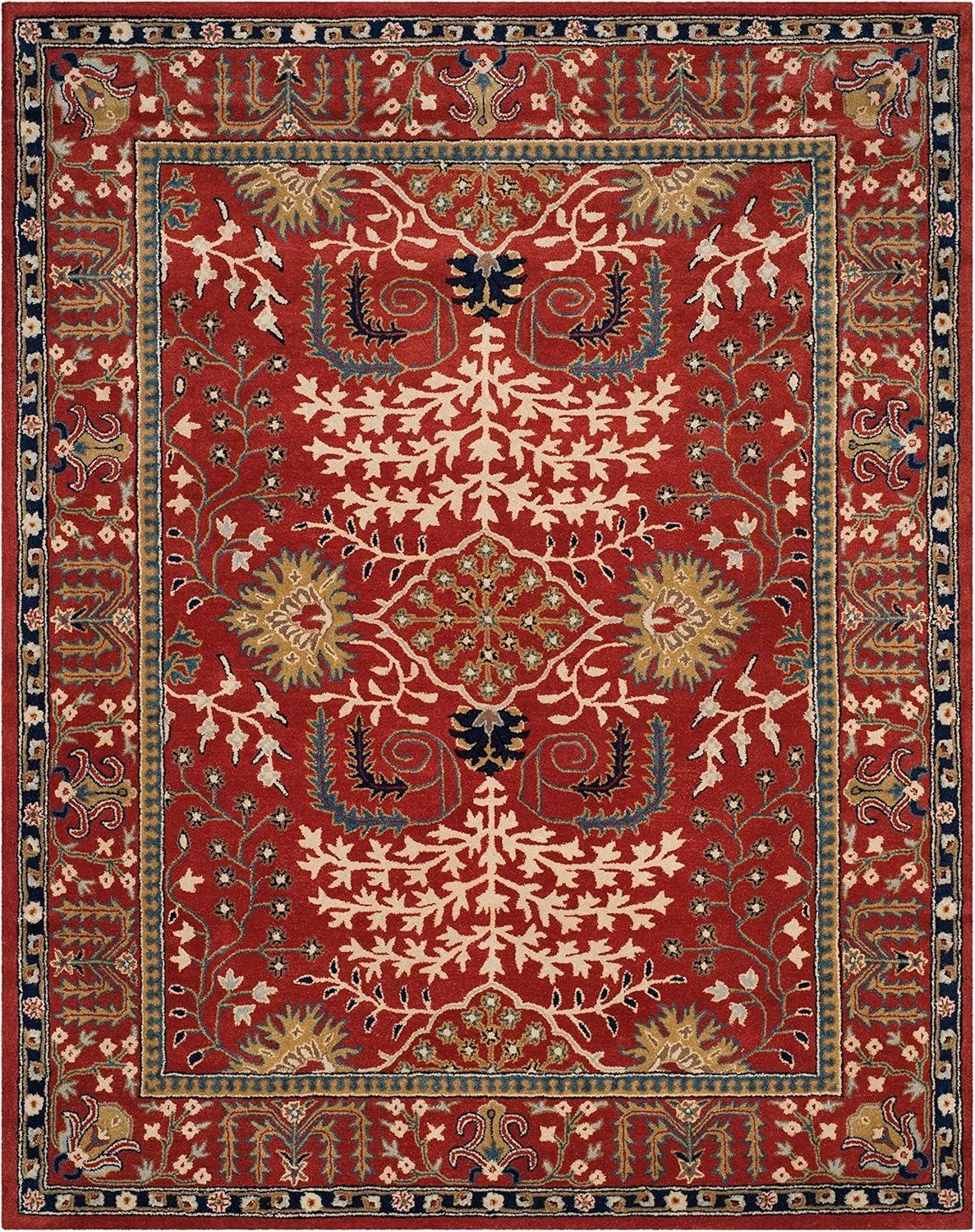 Antiquity AT64 Hand Tufted Area Rug - Red/Multi - 8'x10' - Safavieh.