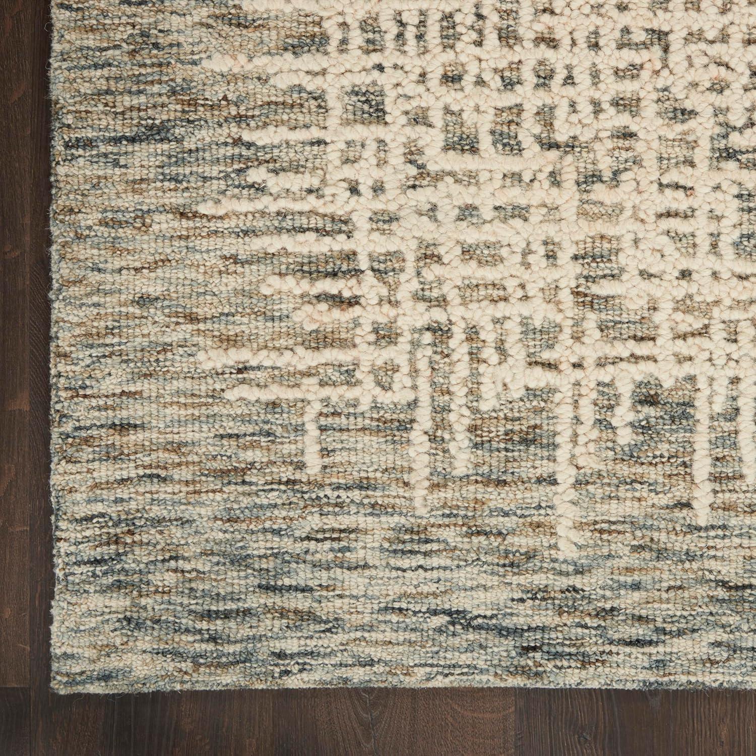 Nourison Vail Rustic Texture Indoor Area Rug Ivory/Multi 7'9" x 9'9"