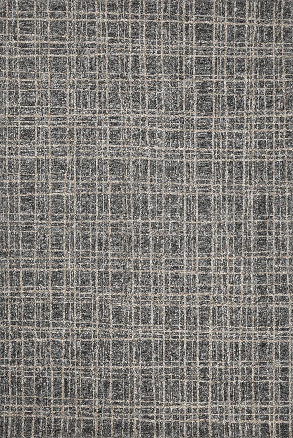 Graphite and Pebble Hand-Tufted Wool Rectangular Rug 3'-6" x 5'-6"