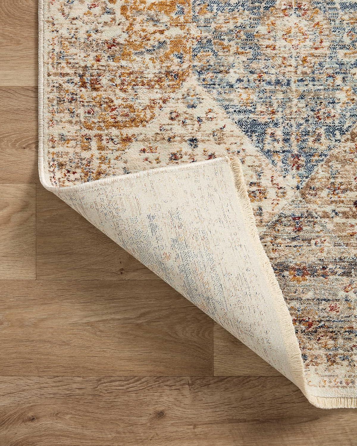 Loloi Rugs Sorrento Oriental Machine Made Power Loom Polyester Area Rug in Ivory
