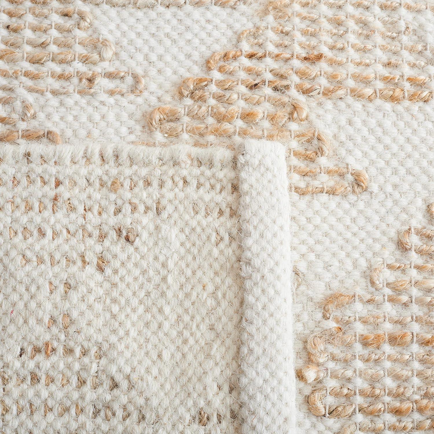 SAFAVIEH Natural Fiber Wesley Solid Area Rug, Ivory/Natural, 3' x 5'