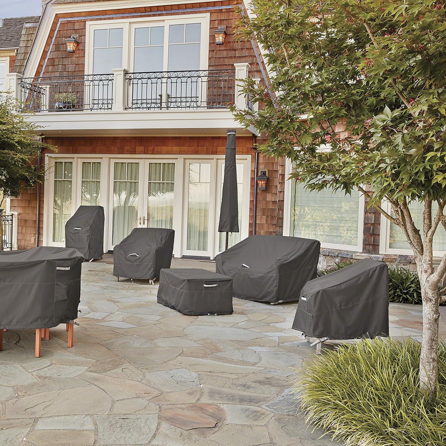 Classic Accessories Ravenna Water-Resistant 36 Inch Full Coverage Square Fire Pit Cover