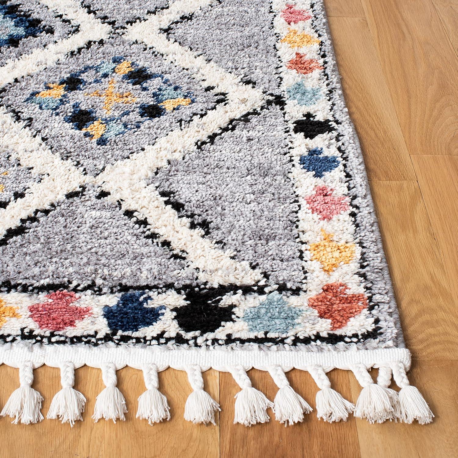 Morocco MRC965 Power Loomed Area Rug - Grey/Multi - 3'x3' - Safavieh.