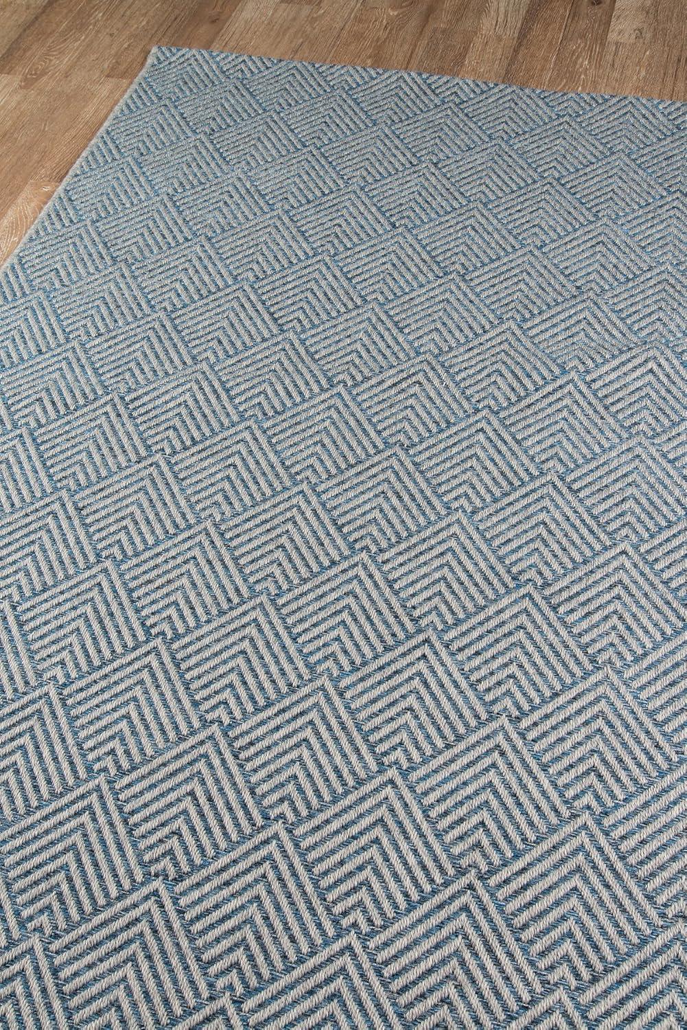 Momeni Como Polypropylene Machine Made Blue Indoor Outdoor Rug 6'7" X 9'6"