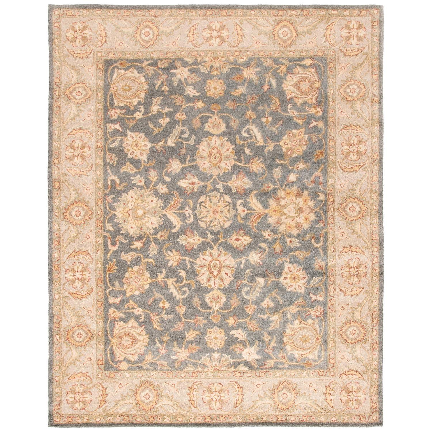 Antiquity Blue and Beige Handmade Wool Area Rug 11' x 17'