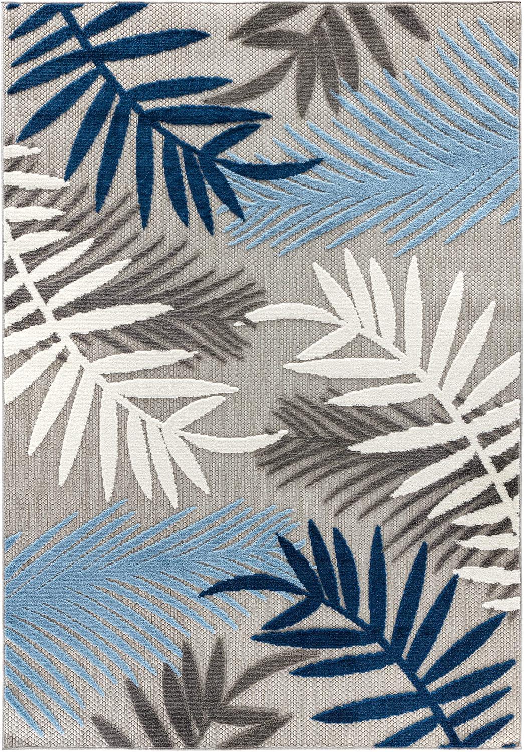 World Rug Gallery Evora Palm Frond Indoor/Outdoor Area Rug