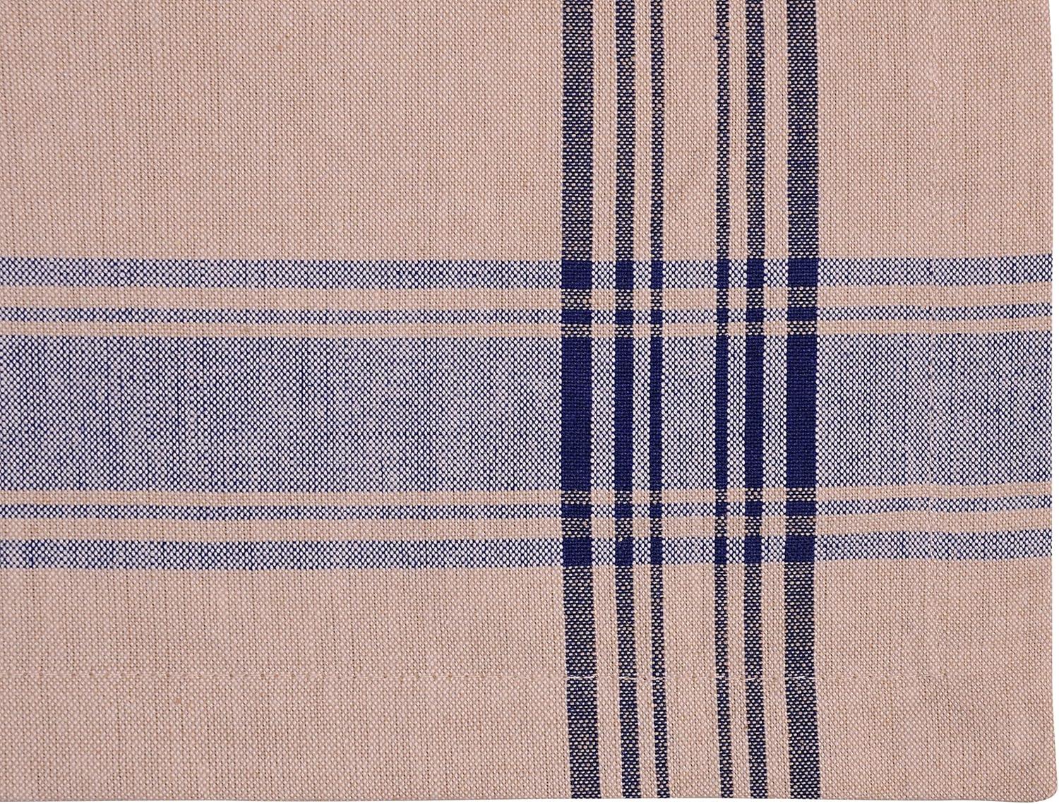 Nautical Blue French Stripe Tablecloth 60x84