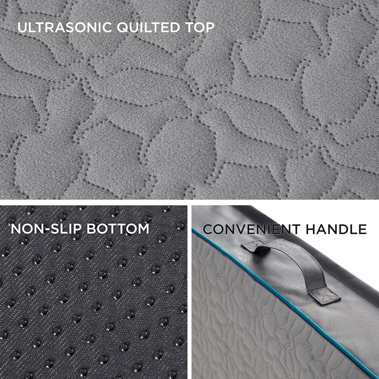 Bedsure Orthopedic Dog Bed for Extra Large Dogs and Crate - Thick Memory Foam Pet Mattress with Removable Washable Cover and Egg Crate Foam, Suitable for Pet Up to 100 lbs, XL 41x29x4 Inches, Grey