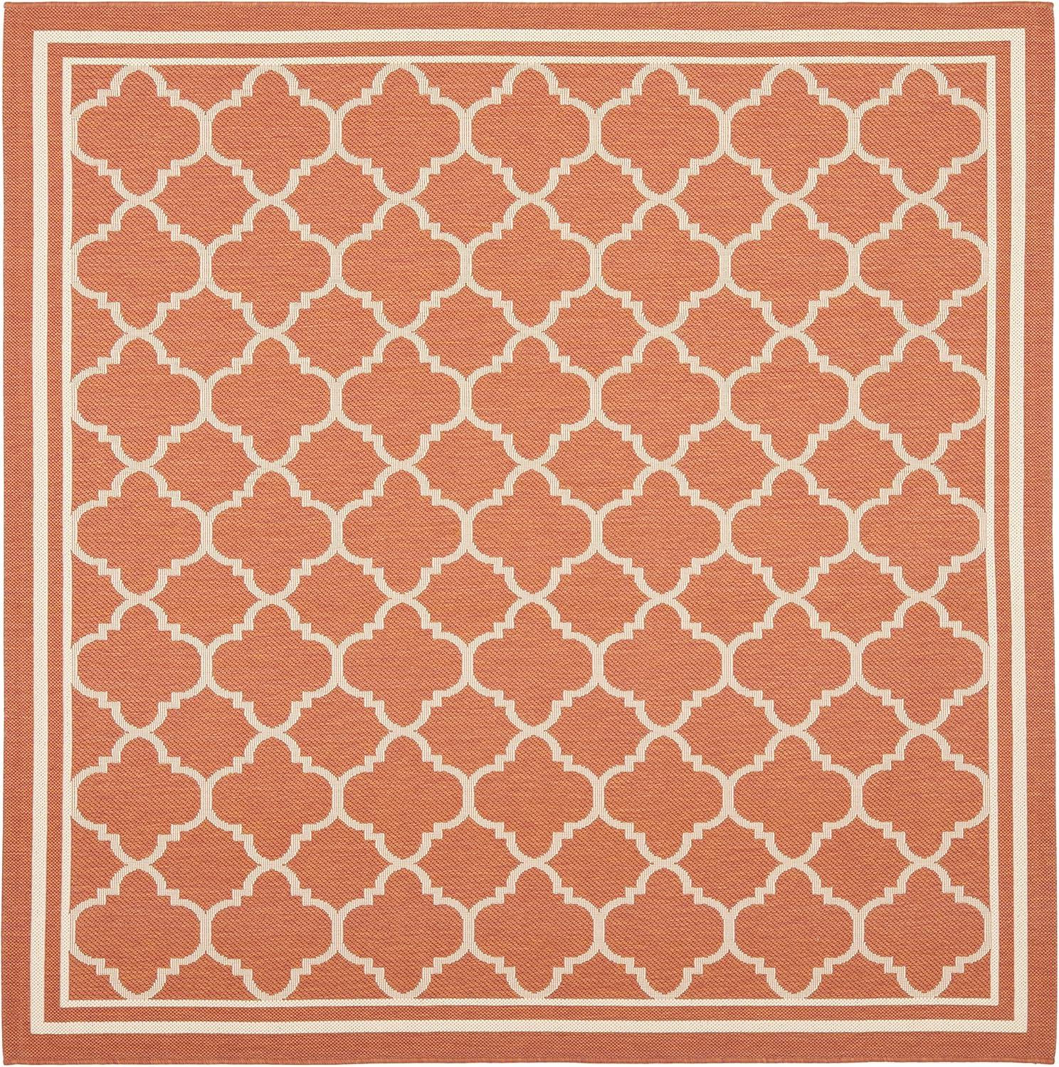 Herefordshire Geometric Orange Indoor / Outdoor Area Rug