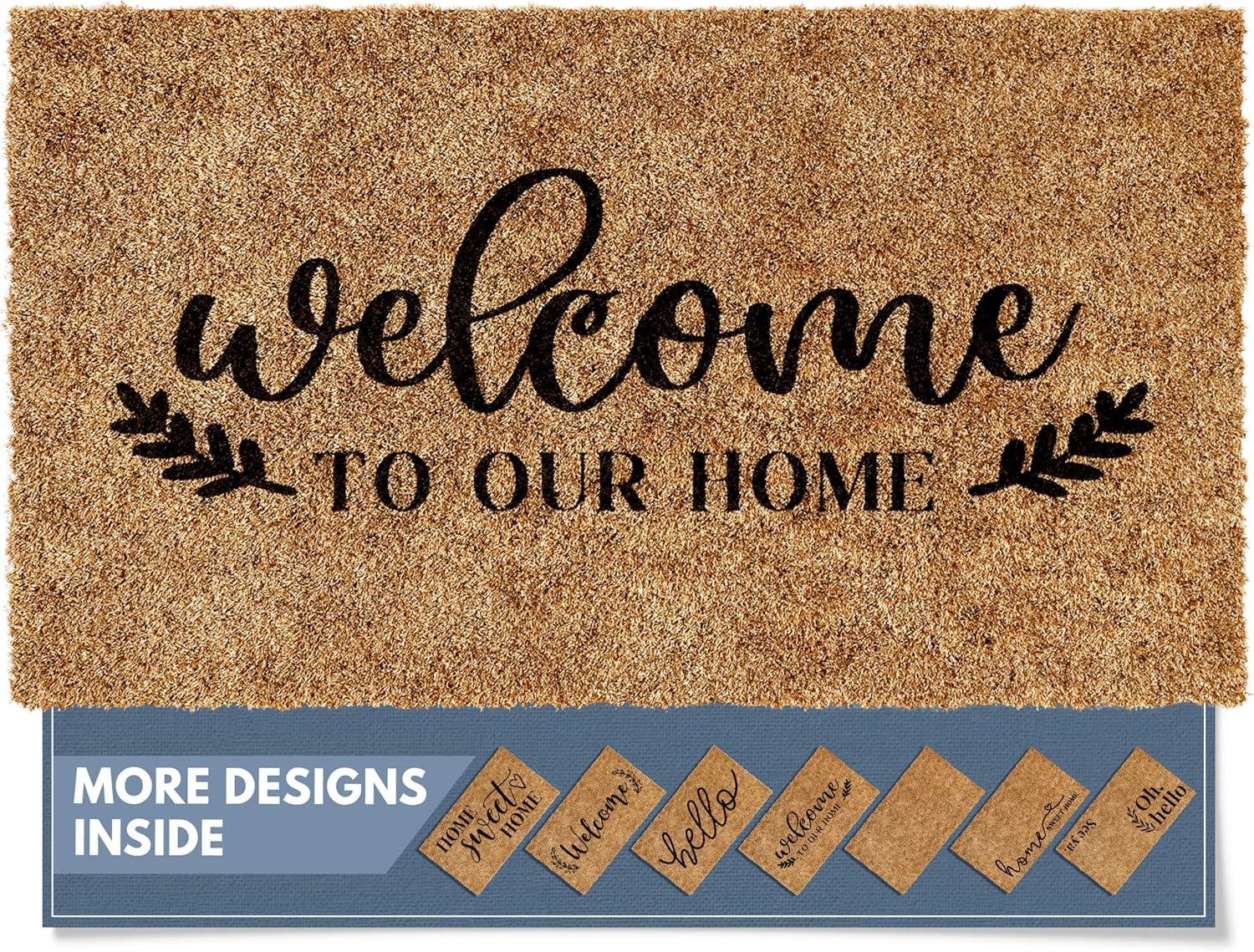 Bathroom Doormat Welcome Welcome Outdoors, Large Front Door Entrance Absorbent Anti-Dirty Non-Slip Entry Carpet, Low Profile Kitchen Door Mat Bedroom Carpet Porch Rugs 16 * 24in