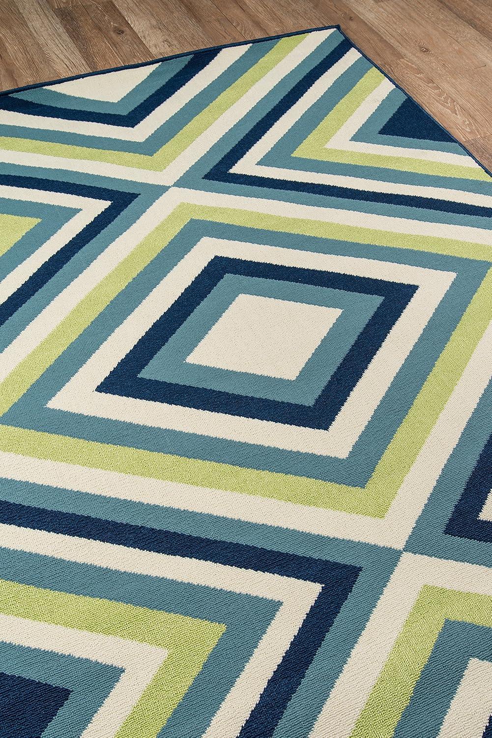 Momeni Baja Zig Zag Alfombra Multi Interior Exterior 1'8" X 3'7"