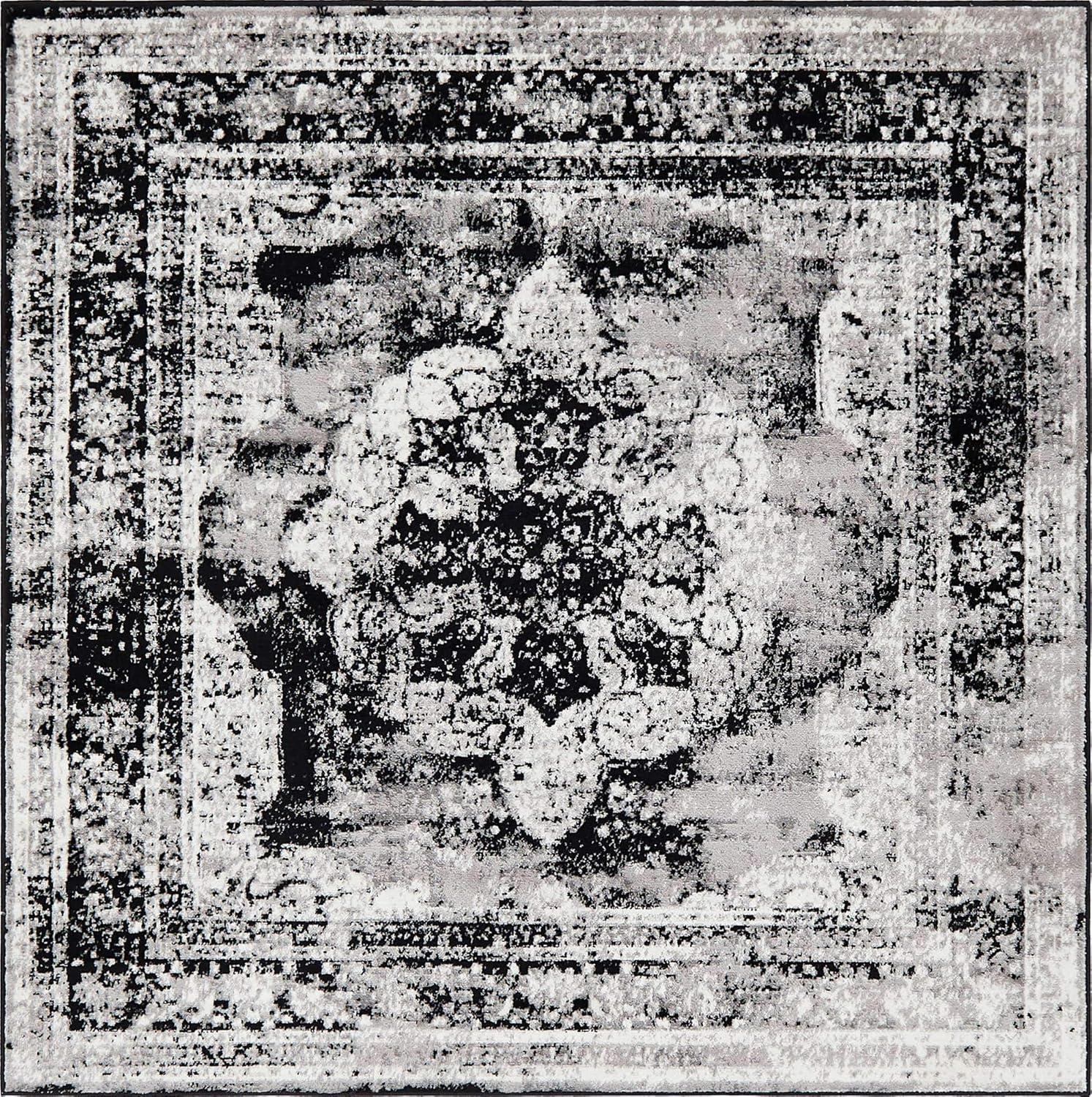 Unique Loom 8' 0 x 8' 0 Sofia Salle Garnier Beige Area Rug
