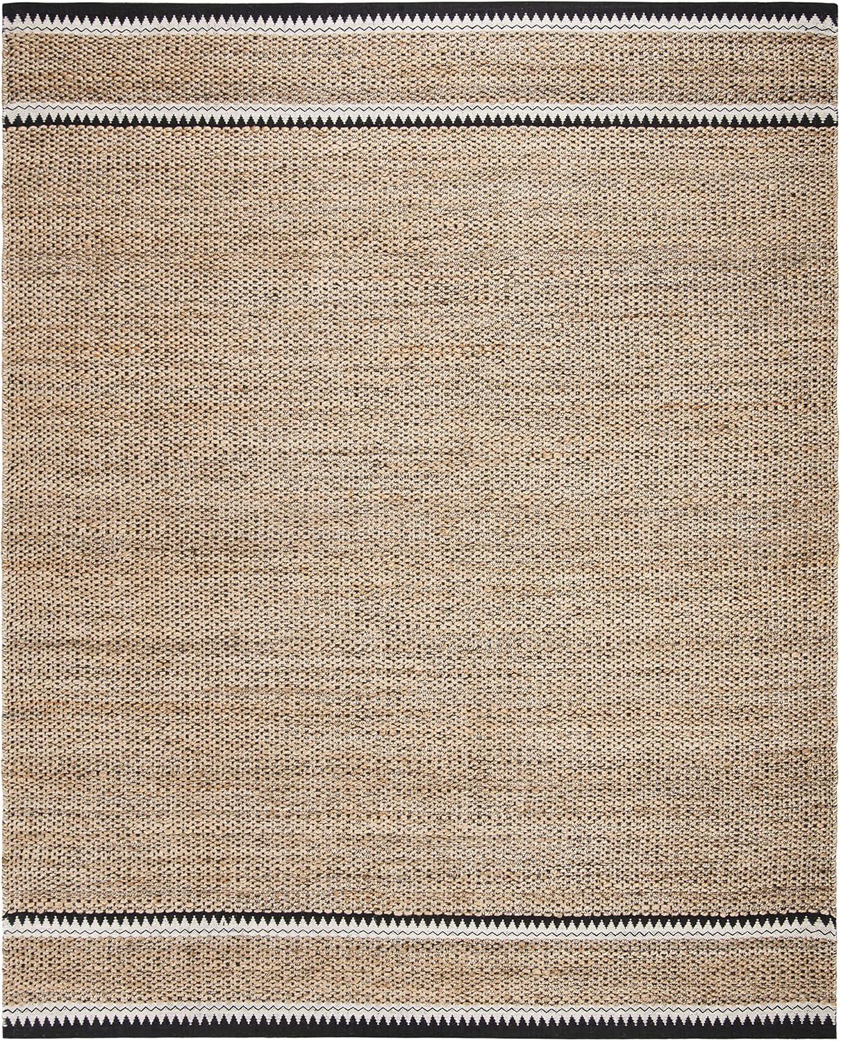 Natural Fiber NF114 Power Loomed Indoor Area Rug - Natural/Black - 9'x12' - Safavieh