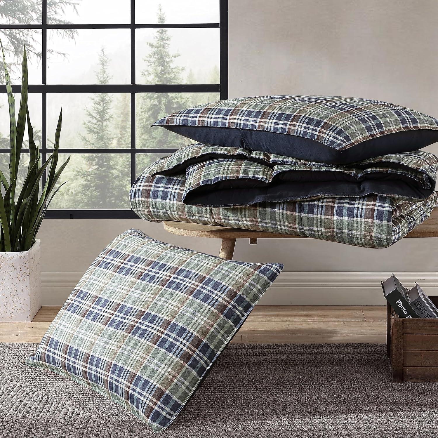 Rugged Plaid Reversible Comforter Mini Set - Eddie Bauer