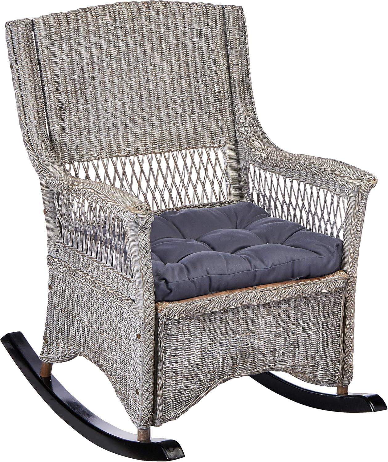 Aria Rocking Chair - SEA8036 - Antique/Grey - Safavieh