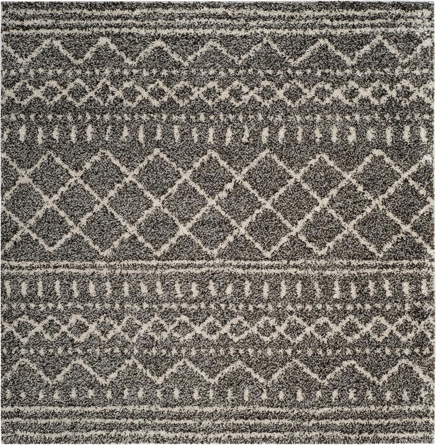SAFAVIEH Alfombra Arizona Shag Collection ASG741Z Marfil/negro