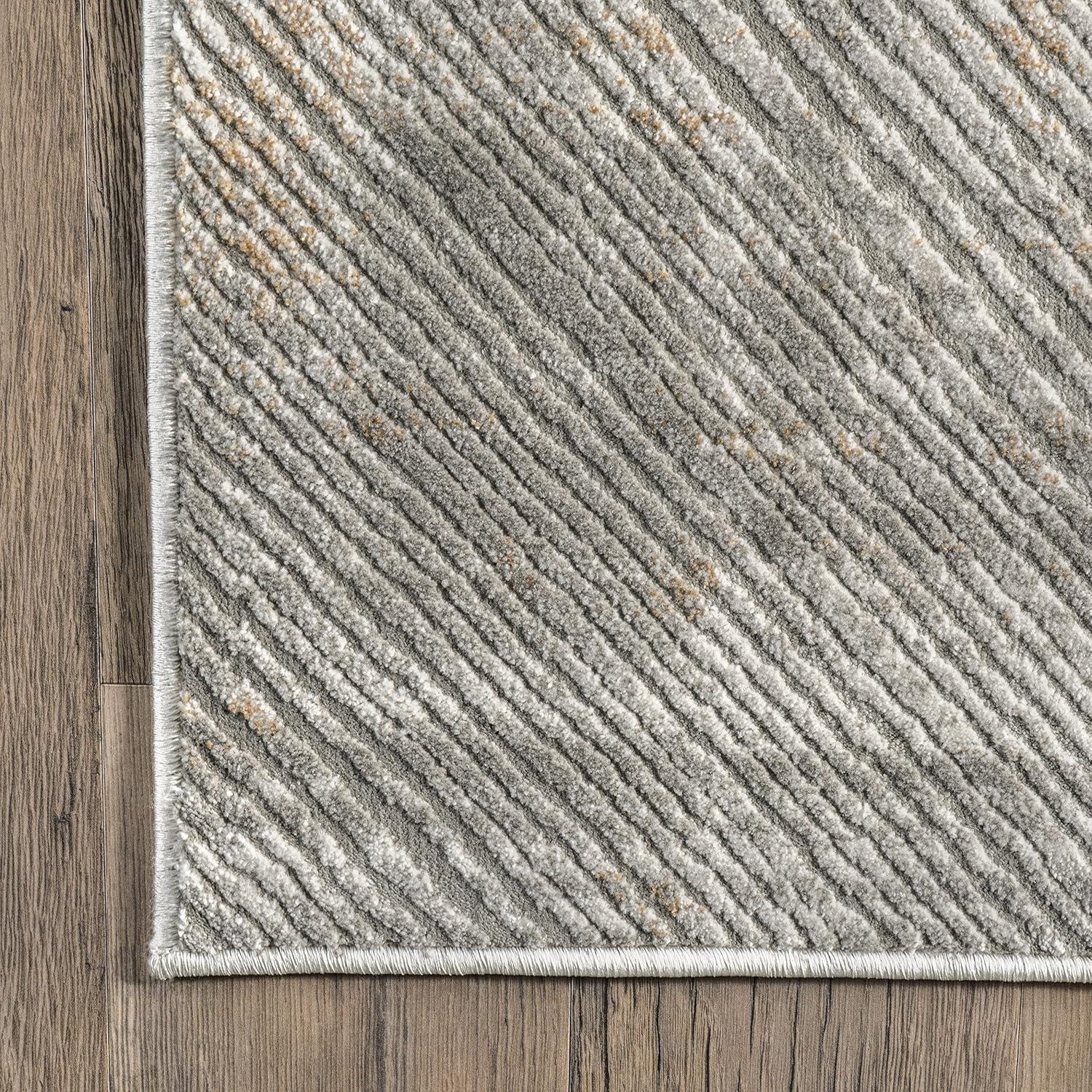 Nuloom Helene Abstract 5x8 Area Rug for Living Room Bedroom Dining Room Kitchen, Beige/Ivory