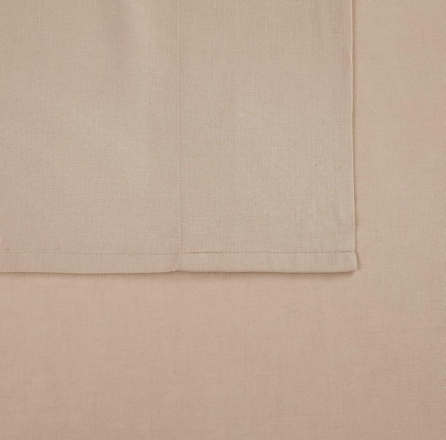 Beige Cotton Linen Blend Standard Pillowcase Pair