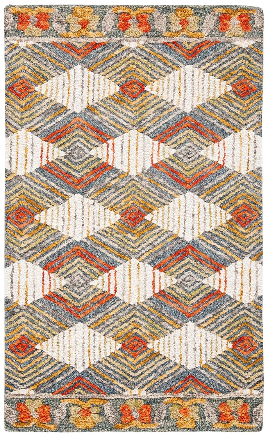 Trace TRC522 Hand Tufted Accent Rug - Ivory/Light Blue - 2'x3' - Safavieh.