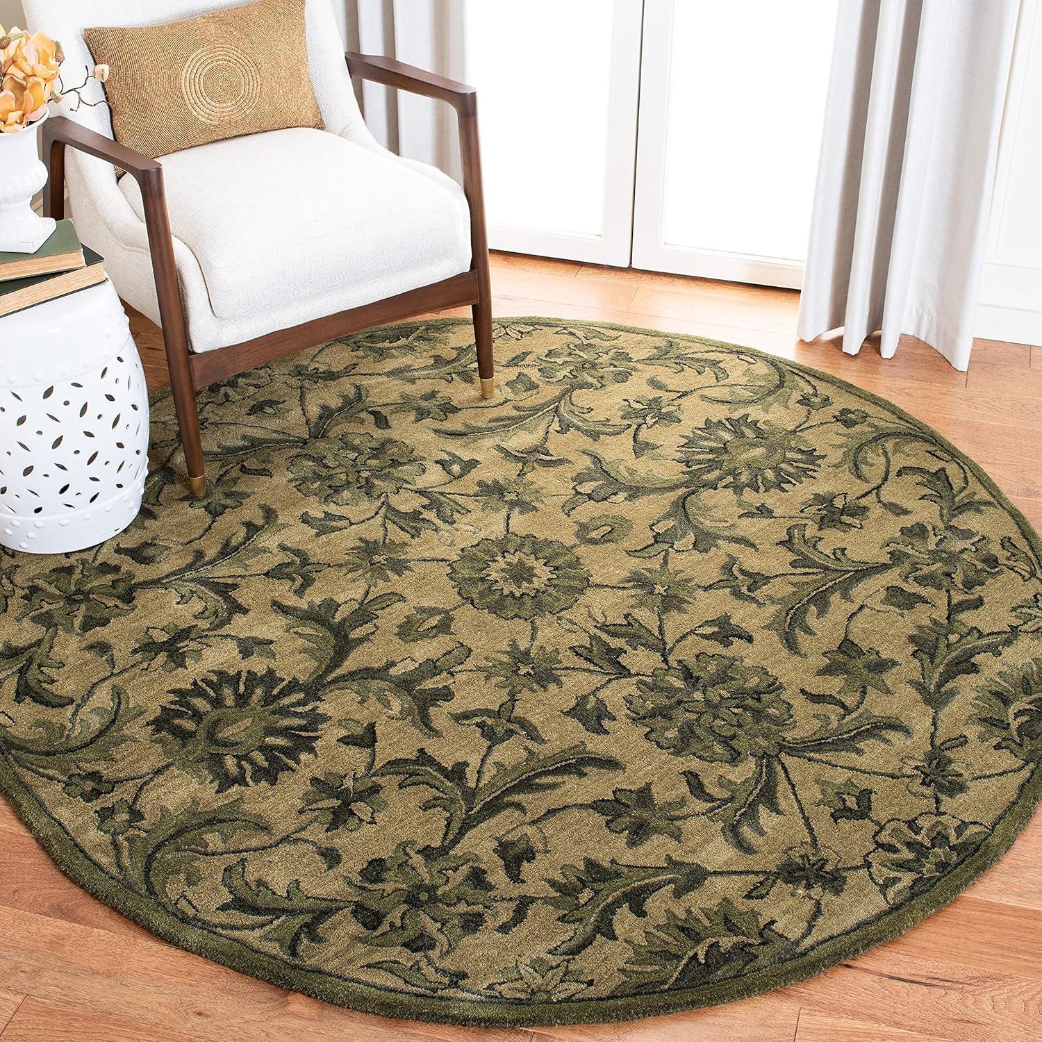 Hand-tufted Elegance Square Gray Wool 6' Area Rug