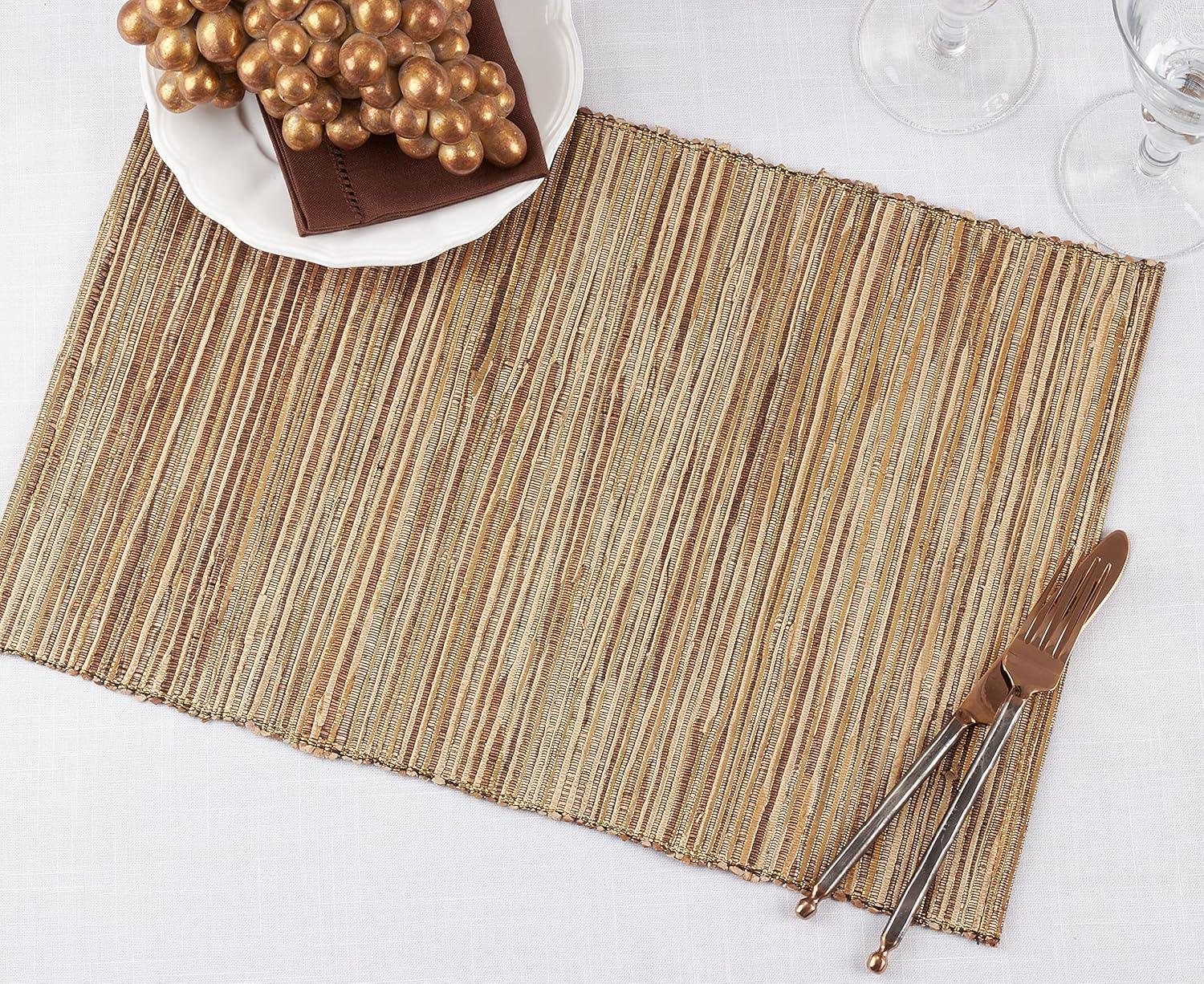 Saro Lifestyle Shimmering Woven Nubby Placemat