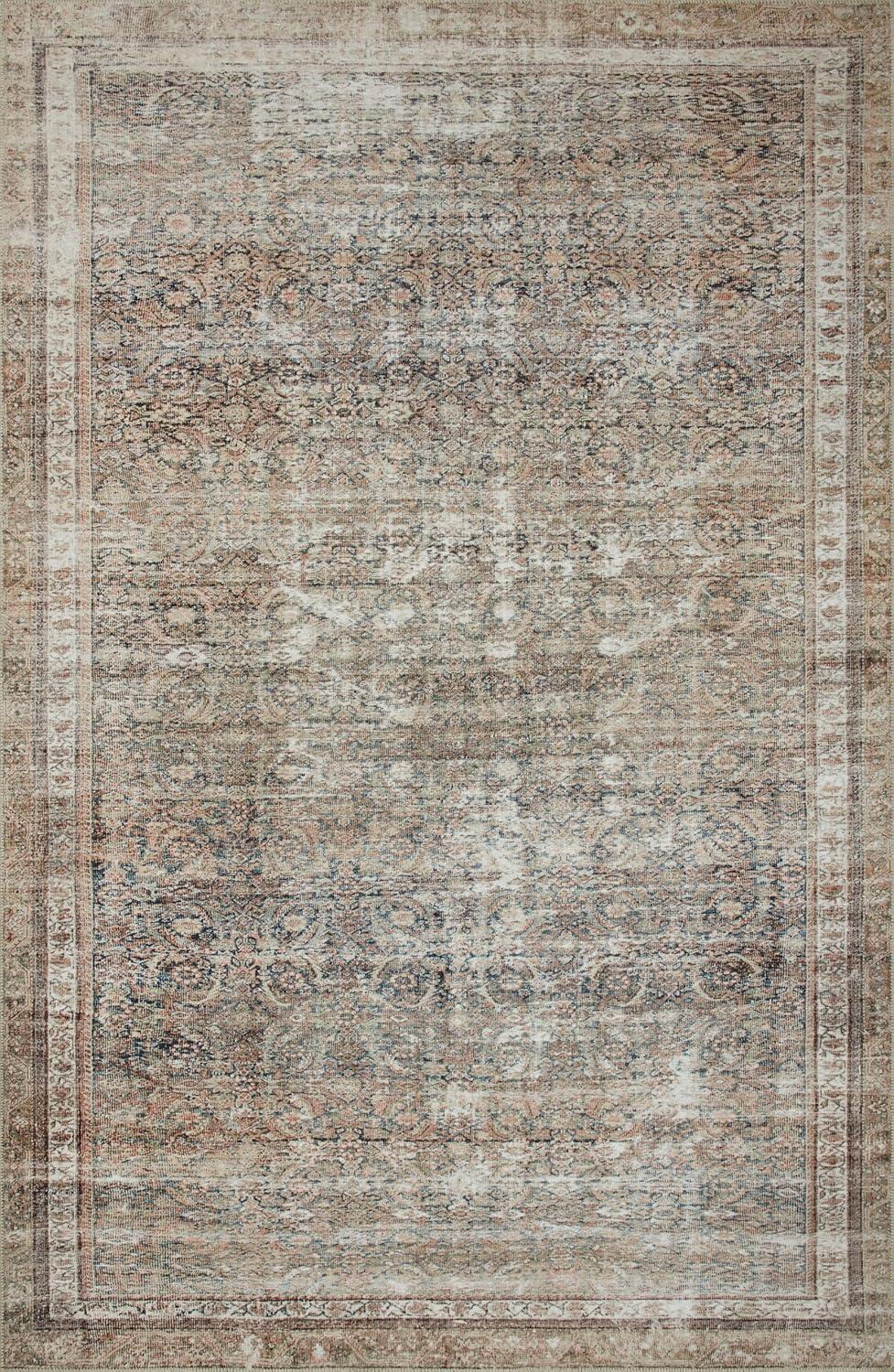 Jules 10' x 3' Ink Blue and Terracotta Oriental Runner Rug