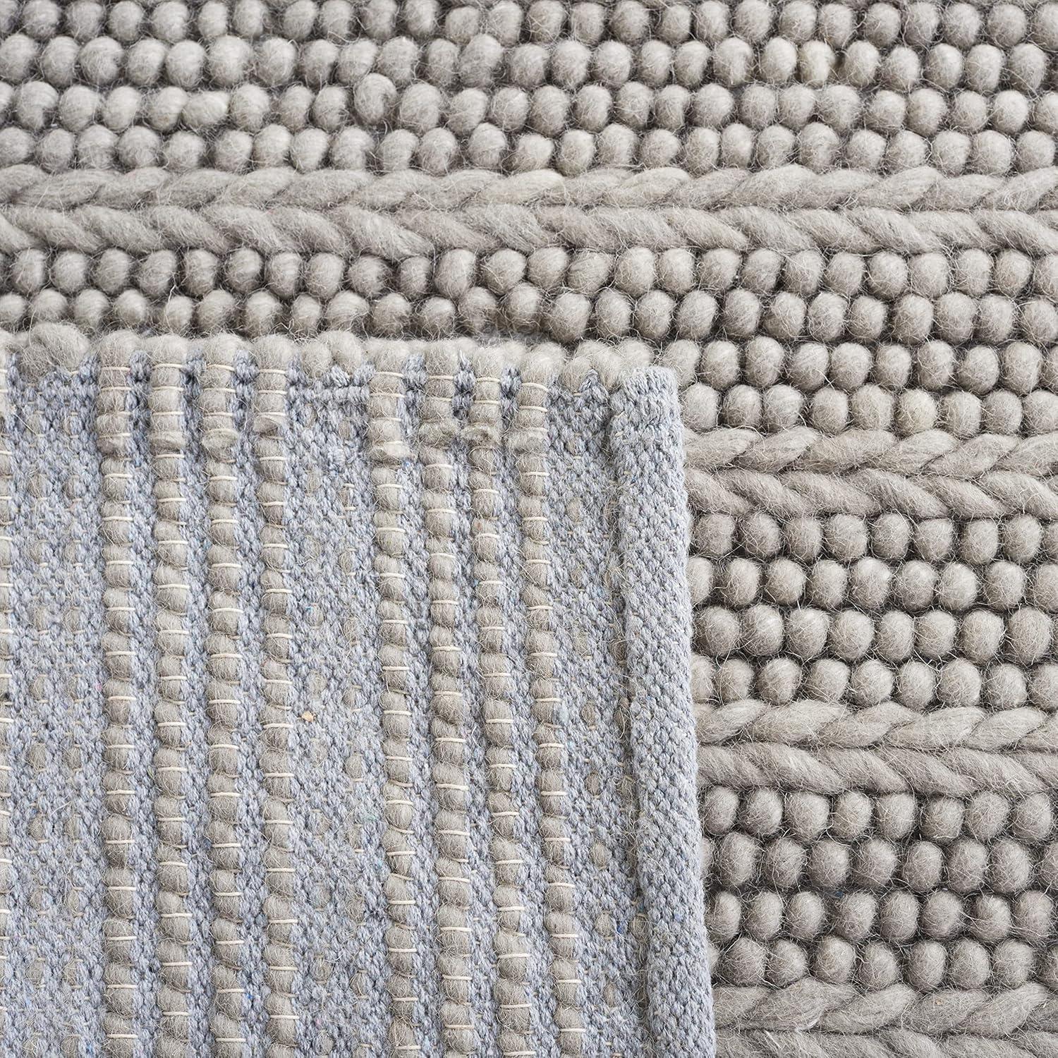 Natura NAT280 Flat Weave Indoor Area Rug - Grey - 6'x6' - Safavieh