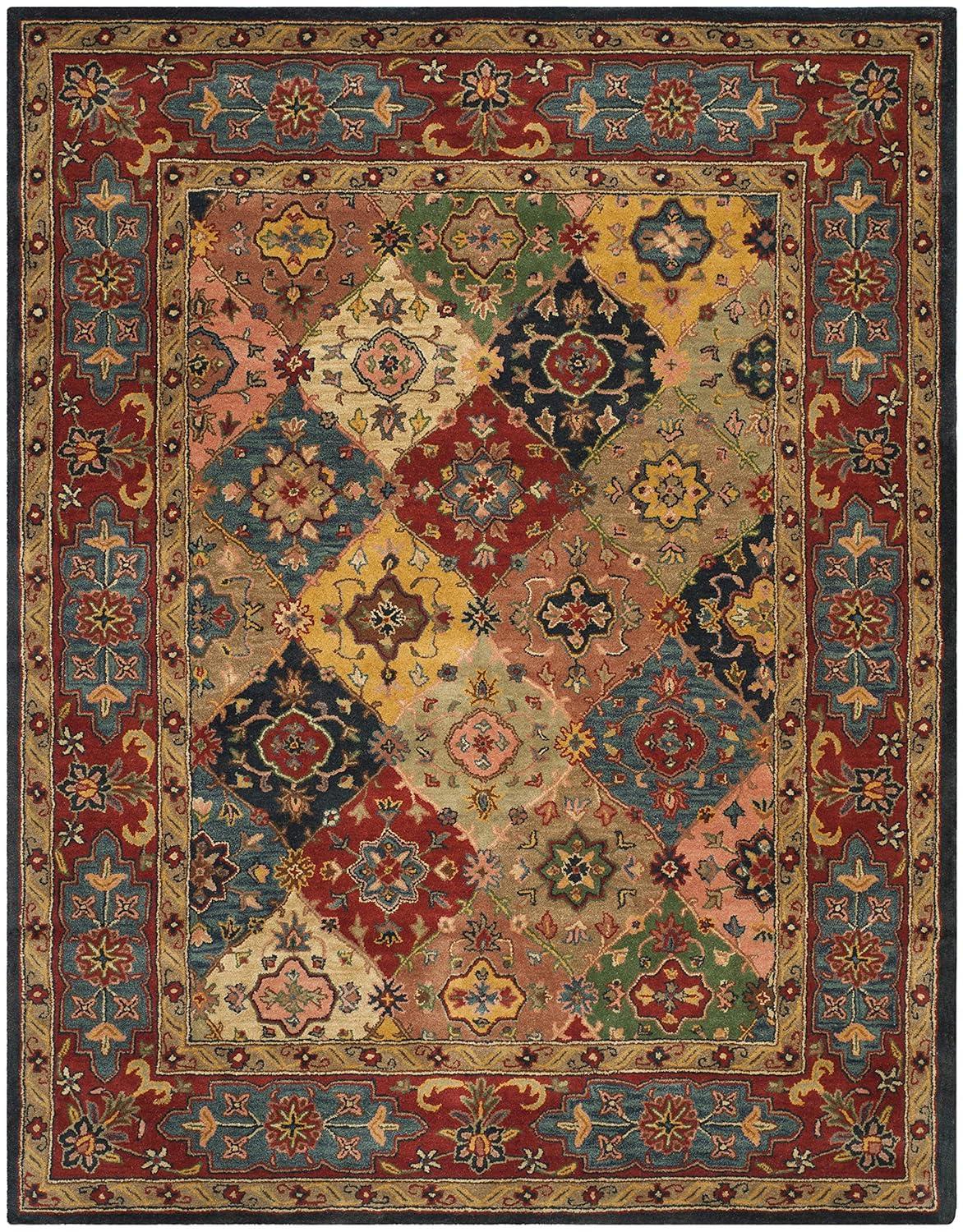 SAFAVIEH Heritage Trudi Traditional Wool Area Rug, Red/Multi, 9'6" x 13'6"