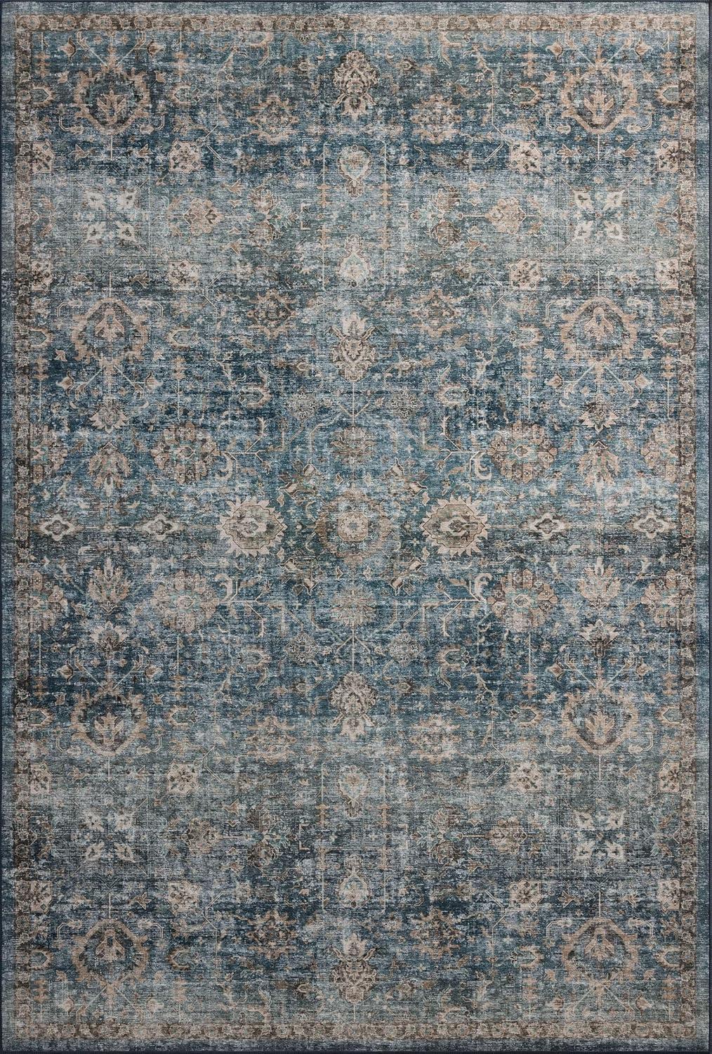 Loloi Anniston Lagoon / Natural Machine Washable Area Rug