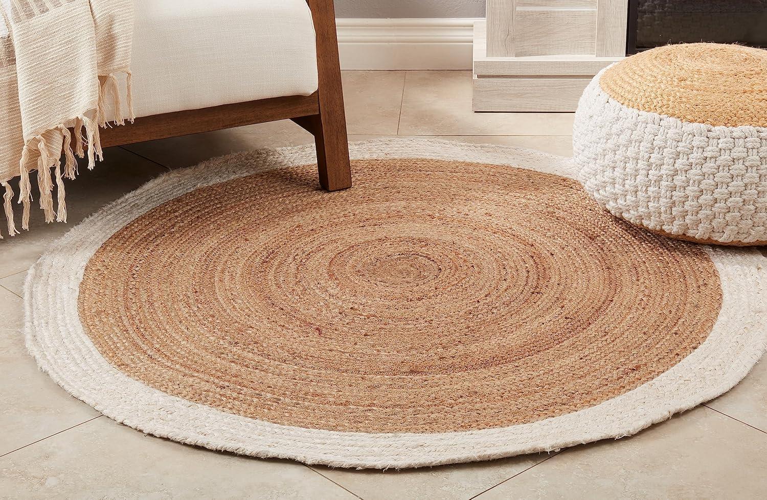 Saro Lifestyle Organic Jute Woven Floor Rug