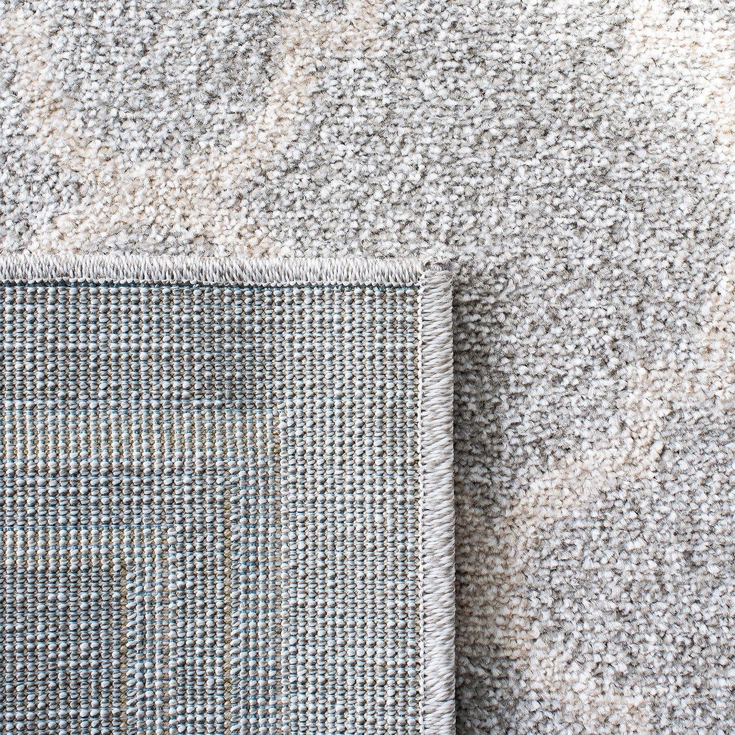 Amherst AMT422 Power Loomed Indoor Area Rug - Light Grey/Beige - 5'x5' - Safavieh