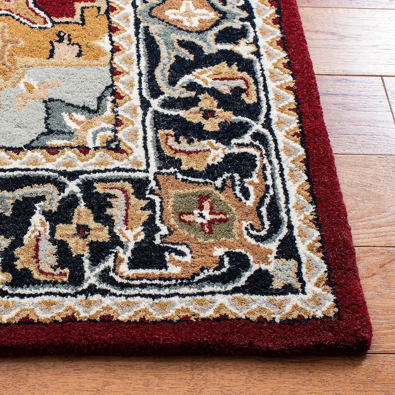 Heritage HG625 Handmade Area Rug - 5'x8' - Ivory/Red - Safavieh