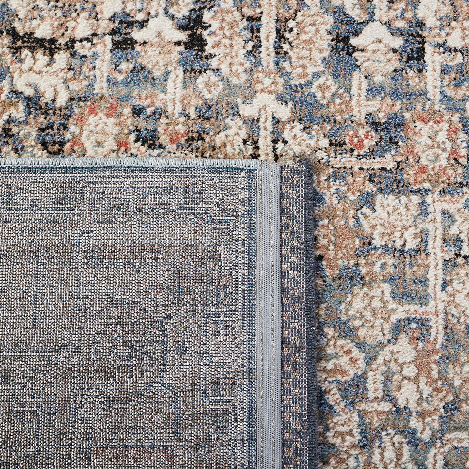 Vivaldi Elegance 2'2" x 8' Runner Blue/Ivory Synthetic Oriental Rug